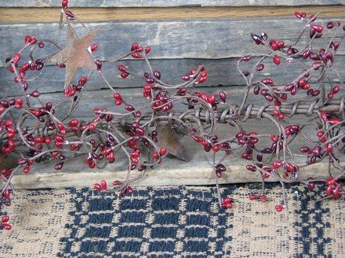 thumbnail image 2 of 18-Foot Pip Berry String Garland – Burgundy/Brown – Floral Primitive Decor – Unbranded 2 of 6
