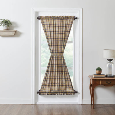 Wyatt Lined Door Panel Curtain 72" - Primitive Star Quilt Shop
