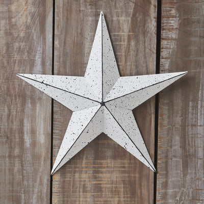 12" Speckled White Barn Star - Primitive Star Quilt Shop