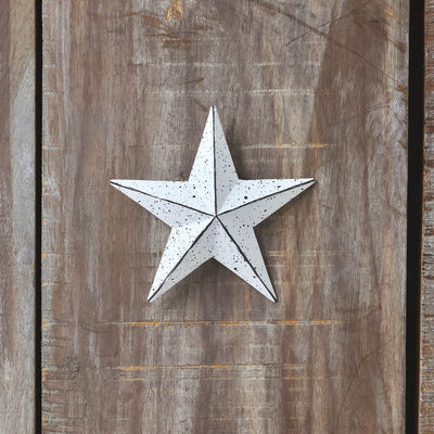 4" Speckled White Barn Star - Primitive Star Quilt Shop