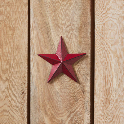 4" Speckled Cranberry Barn Star - Primitive Star Quilt Shop