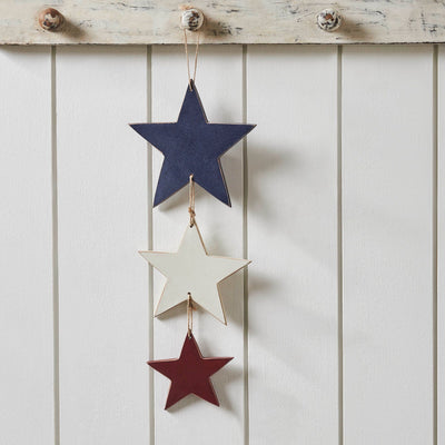 Americana Triple Hanging Stars Ornament - Primitive Star Quilt Shop