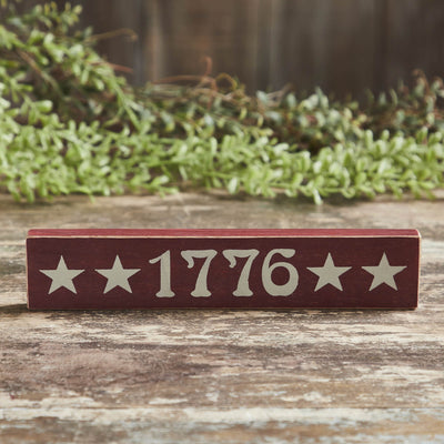 1776 Wood Sign - 1.75x9" - Primitive Star Quilt Shop