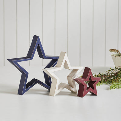 Americana Wooden Nested Stars - Primitive Star Quilt Shop