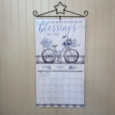 Primitive Country Wall Calendar and Hanger Set - Barbara Lloyd 2024 - Primitive Star Quilt Shop