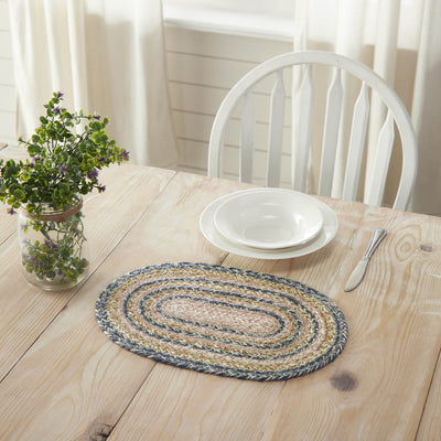 Kaila Braided Oval Placemat 10x15" - Primitive Star Quilt Shop