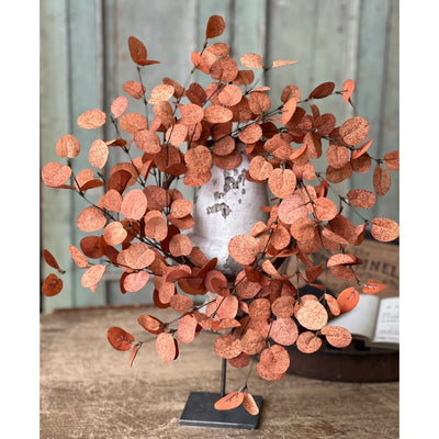 Penny Leaf Rust Wreath 16" - Primitive Star Quilt Shop
