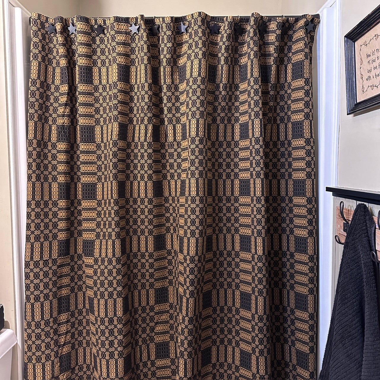 Mustard Print Shower Curtain NCU0NXD1453
