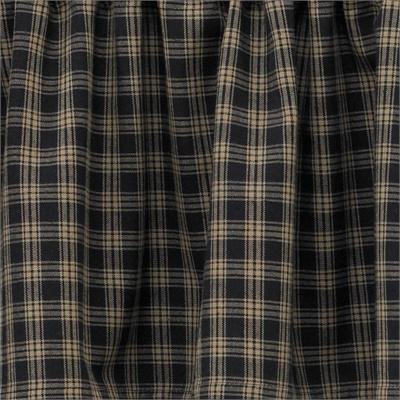 Sturbridge Black Unlined Tier Curtains 36" - Primitive Star Quilt Shop