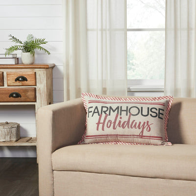 Sawyer Mill "Farmhouse Holidays" Pillow 14x22" - Primitive Star Quilt Shop