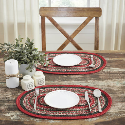 Forrester Indoor/Outdoor Braided Oval Placemat 13x19" - Primitive Star Quilt Shop