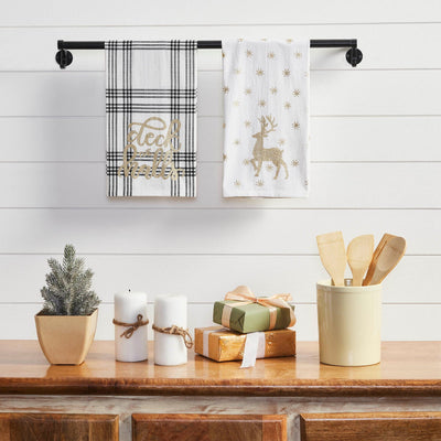 Wintergleam Tea Towels - Set of 2 - Primitive Star Quilt Shop