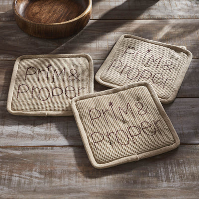 Connell "Prim & Proper" Pot Holder - Set of 3 - Primitive Star Quilt Shop