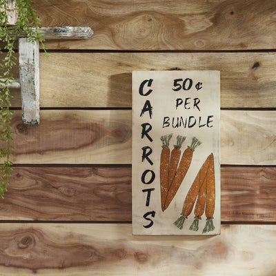 Carrot Wood Sign - 15x8" - Primitive Star Quilt Shop