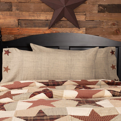 Abilene Star King Pillow Case - Set of 2 - Primitive Star Quilt Shop
