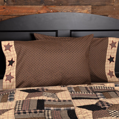 Bingham Star Standard Pillow Case - Set of 2 - Primitive Star Quilt Shop