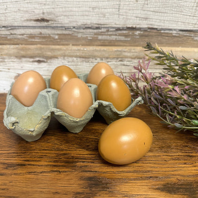Brown Resin Eggs - Set of 6 - Primitive Star Quilt Shop