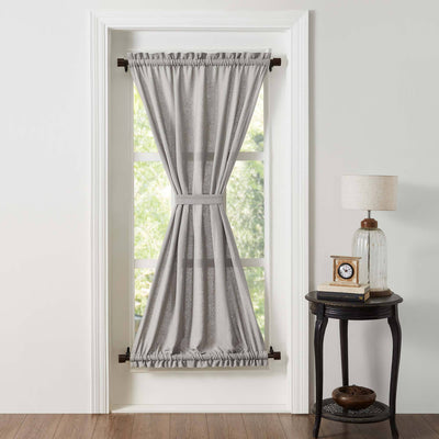 Burlap Dove Grey Door Panel Curtain 72" - Primitive Star Quilt Shop