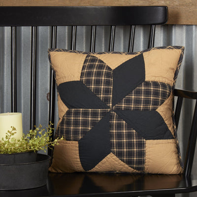 Dakota Star Quilted Pillow 16" Filled - Primitive Star Quilt Shop
