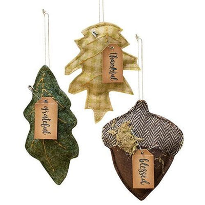 Fall Felt Ornaments - Set of 3 - Primitive Star Quilt Shop