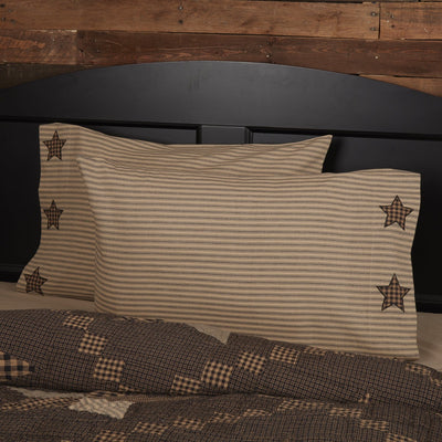 Farmhouse Star Standard Pillow Case - Set of 2 - Primitive Star Quilt Shop
