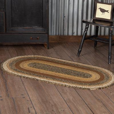 Kettle Grove Oval Braided Rug 27x48" - Primitive Star Quilt Shop