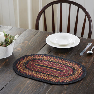 Heritage Farms Braided Oval Placemat 10x15" - Primitive Star Quilt Shop