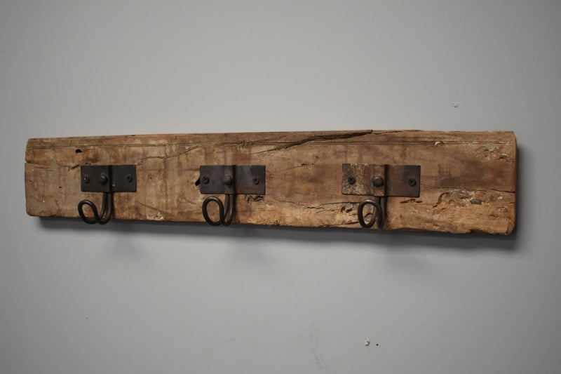 Pine Creek Reclaimed Wood Wall Rack with 3 Hooks