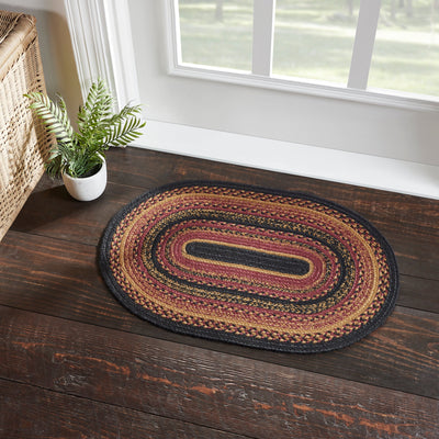 Heritage Farms Oval Braided Rug 20x30" - with Pad - Primitive Star Quilt Shop