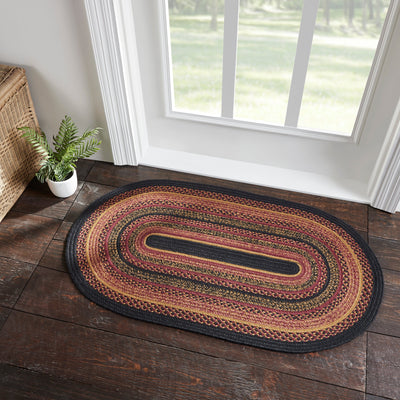 Heritage Farms Oval Braided Rug 27x48" - with Pad - Primitive Star Quilt Shop