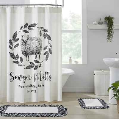 Sawyer Mill Black Sheep Shower Curtain - Primitive Star Quilt Shop