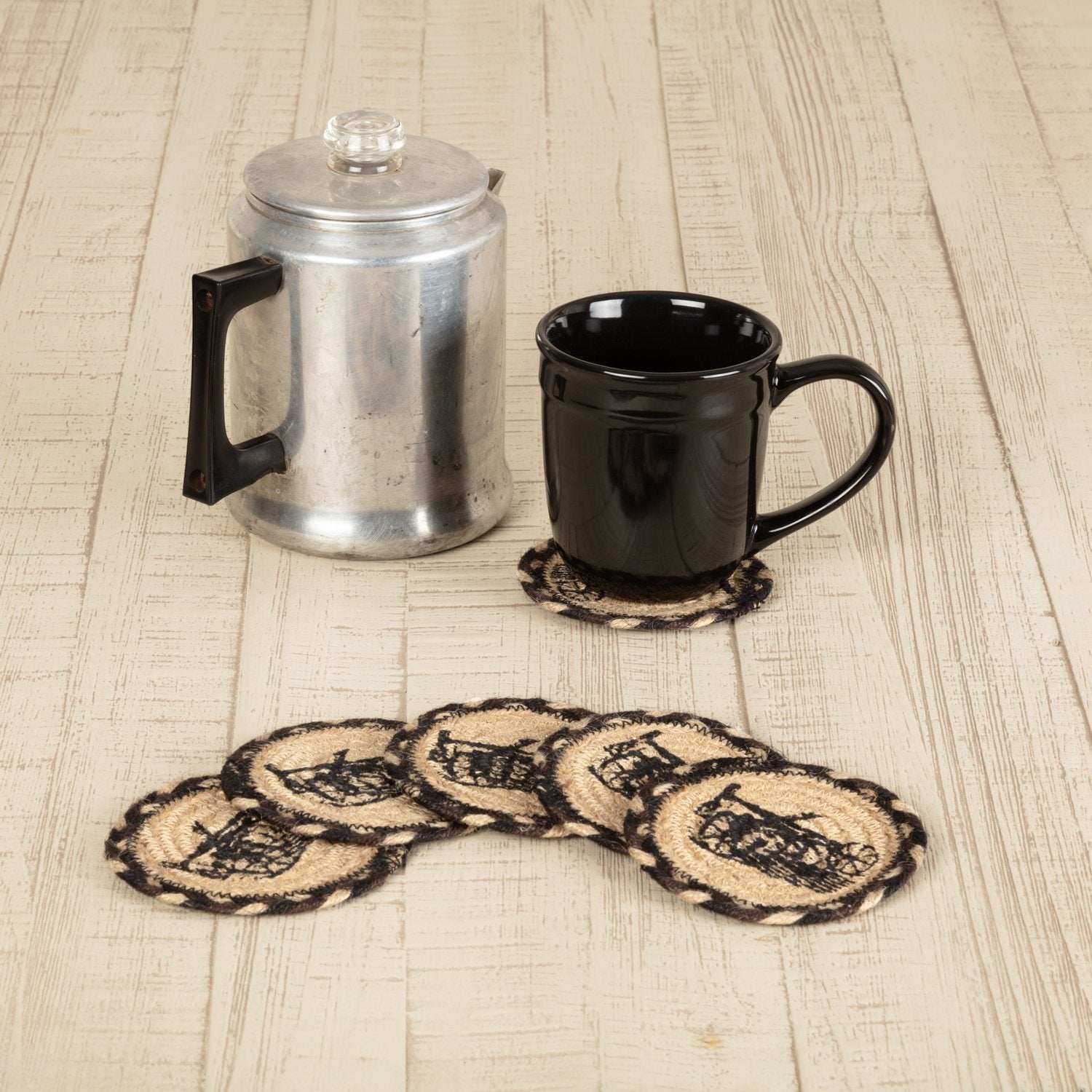 Sawyer Mill Charcoal Creme Jute Oval Placemat 12x18 - Bed Bath & Beyond