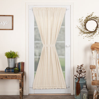 Simple Life Flax Natural Lined Door Panel Curtain 72" Default - Primitive Star Quilt Shop