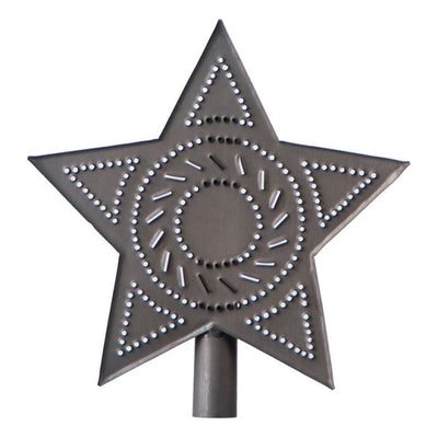 Tin Star Tree Topper - Kettle Black - Primitive Star Quilt Shop