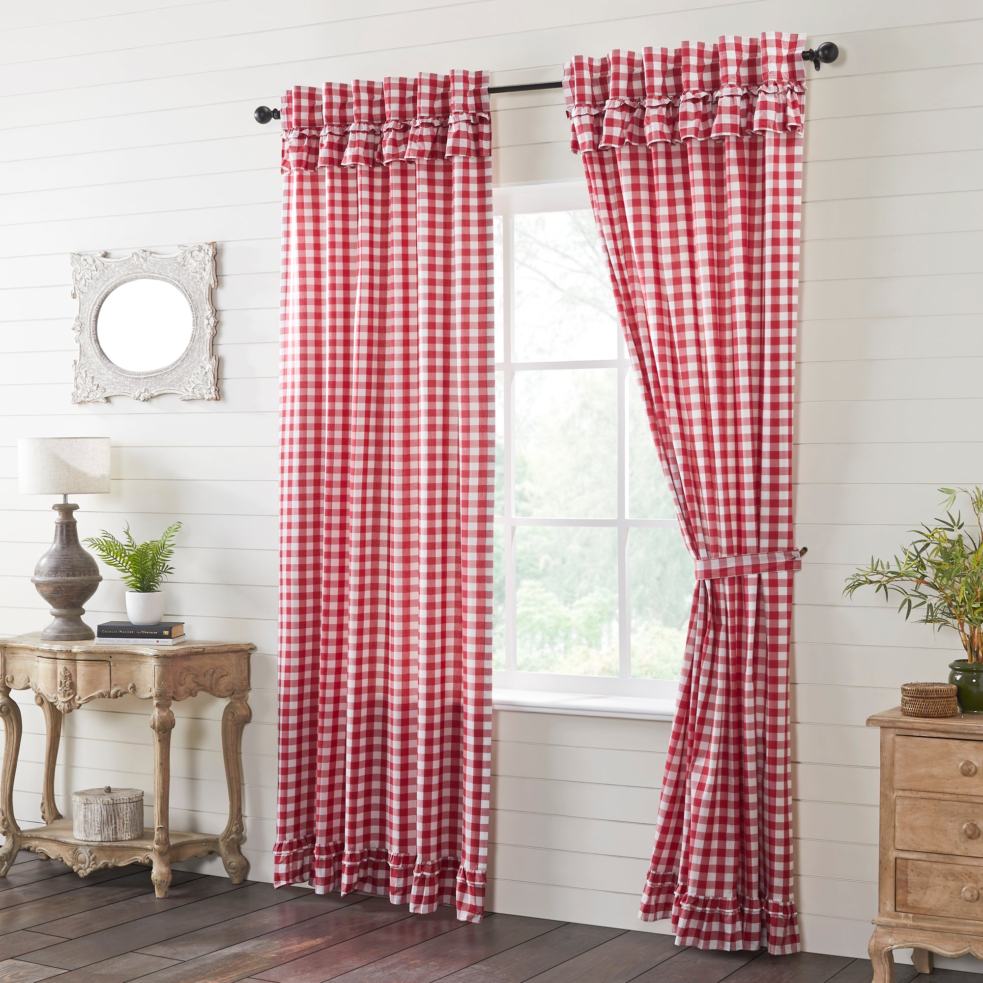 Red Buffalo Check Curtains
