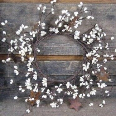 Ivory Pip Candle Ring - 4" - Primitive Star Quilt Shop