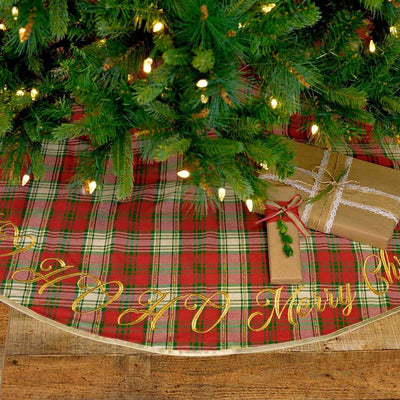 HO HO Holiday Tree Skirt 48" - Primitive Star Quilt Shop