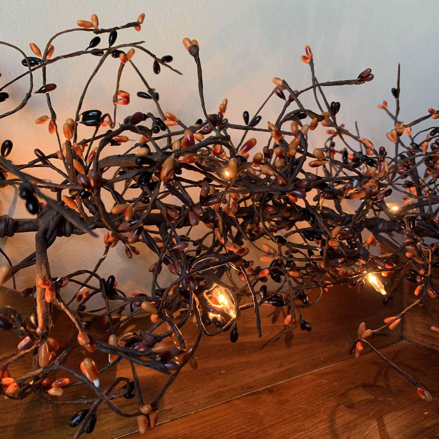 Lighted Pip Berry Garlands