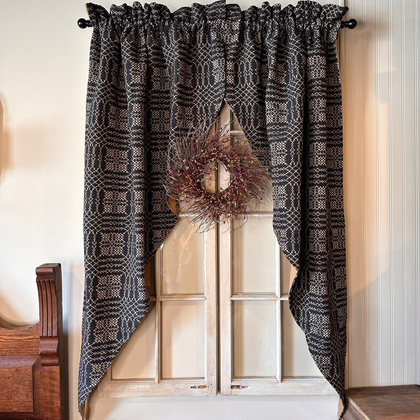 Nantucket Black and Tan Curtains