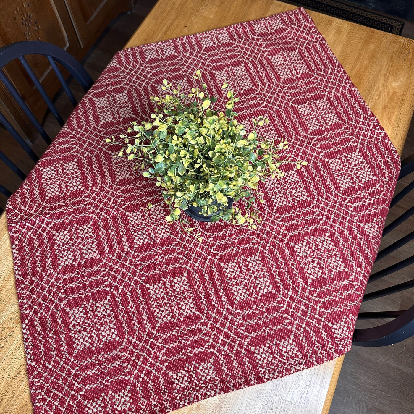 Nantucket Cranberry and Tan Kitchen