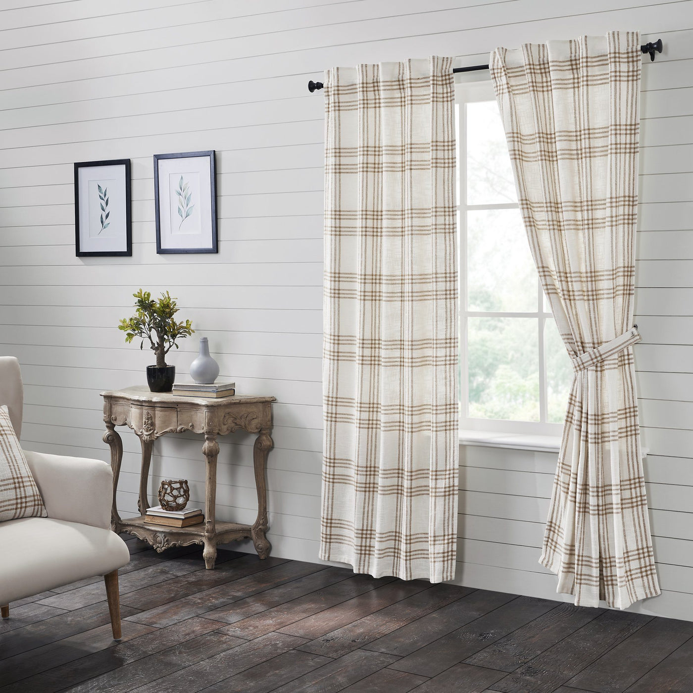 Wheat Plaid Curtains