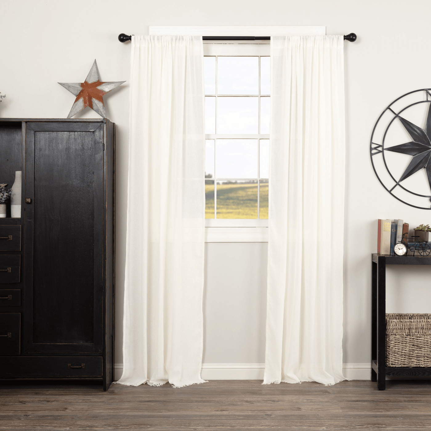 Antique White Tobacco Cloth Curtains