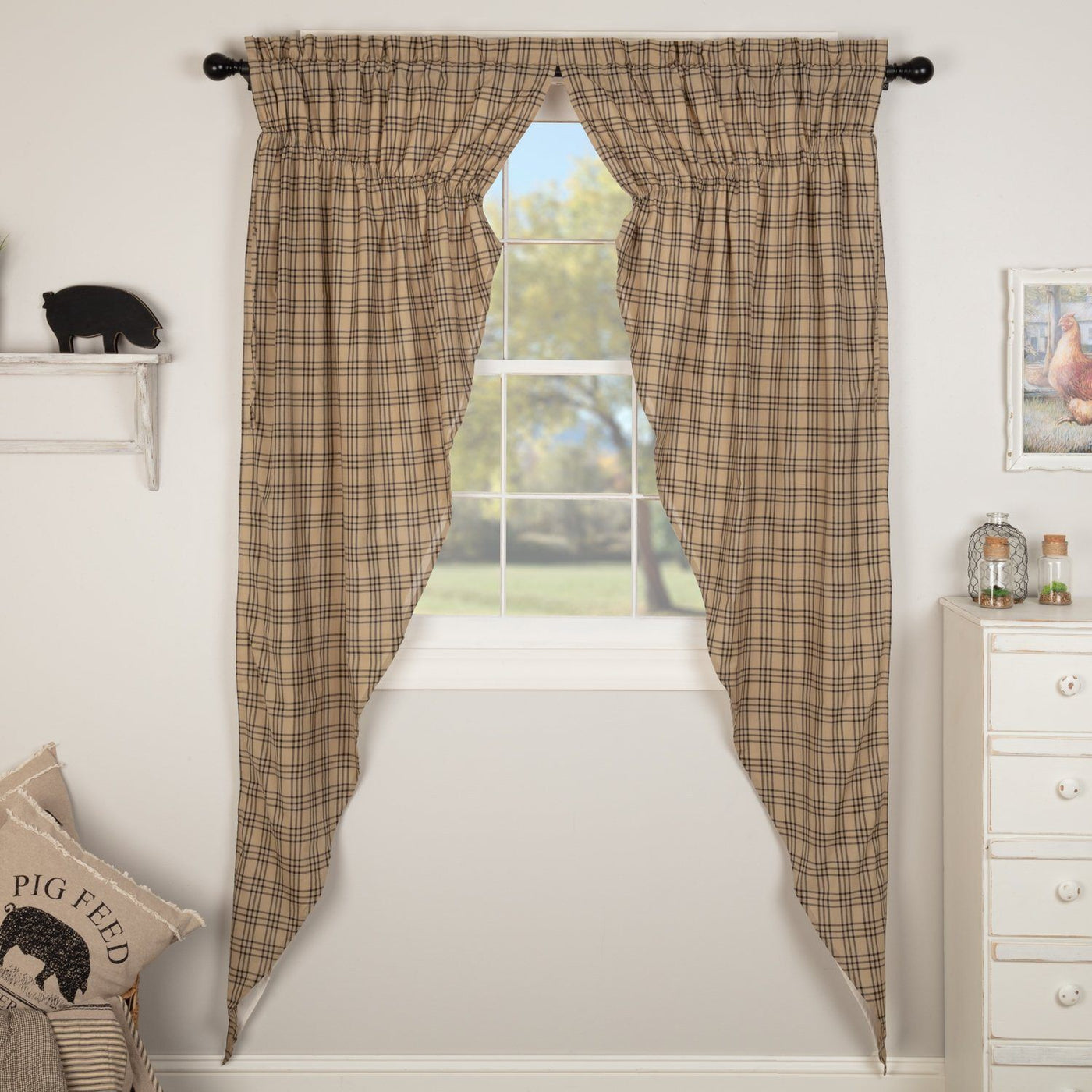Sawyer Mill Charcoal Curtains