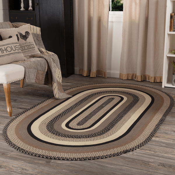 Sawyer Mill Charcoal Braided Rugs
