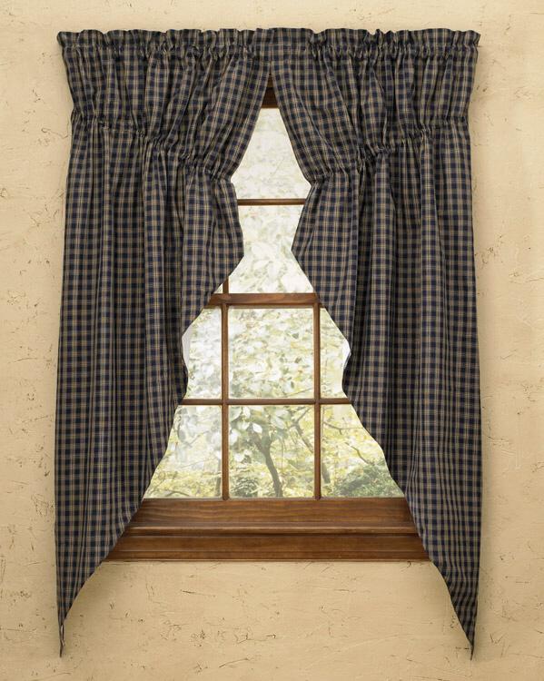 Sturbridge Navy Curtains