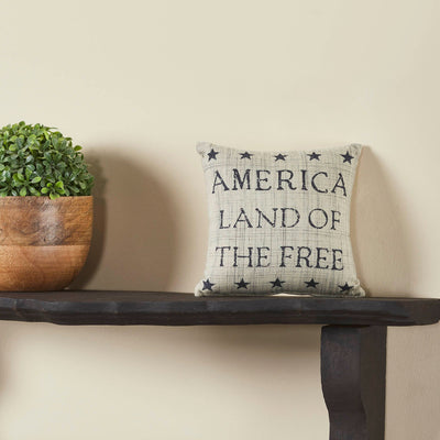 My Country Land of the Free Mini Pillow 6" - Primitive Star Quilt Shop