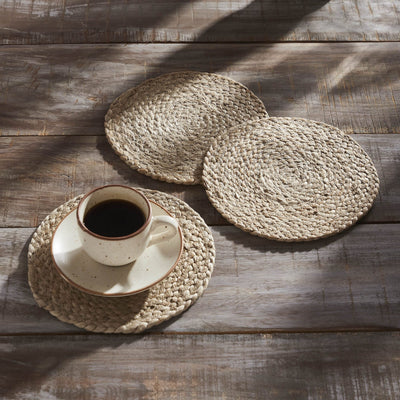 Natural Braided Trivet 8" - Set of 3 - Primitive Star Quilt Shop