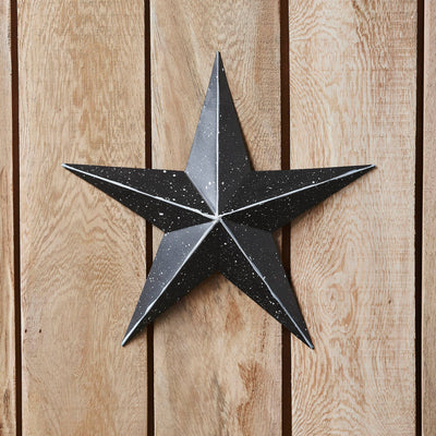 12" Speckled Black Barn Star - Primitive Star Quilt Shop