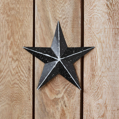 8" Speckled Black Barn Star - Primitive Star Quilt Shop