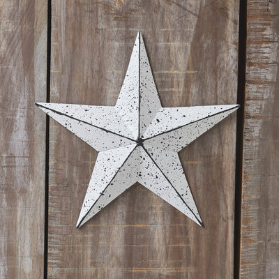 8" Speckled White Barn Star - Primitive Star Quilt Shop